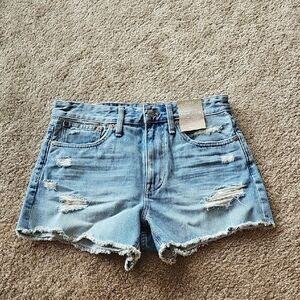 Madewell Relaxed Denim Shorts Size 26 Distressed